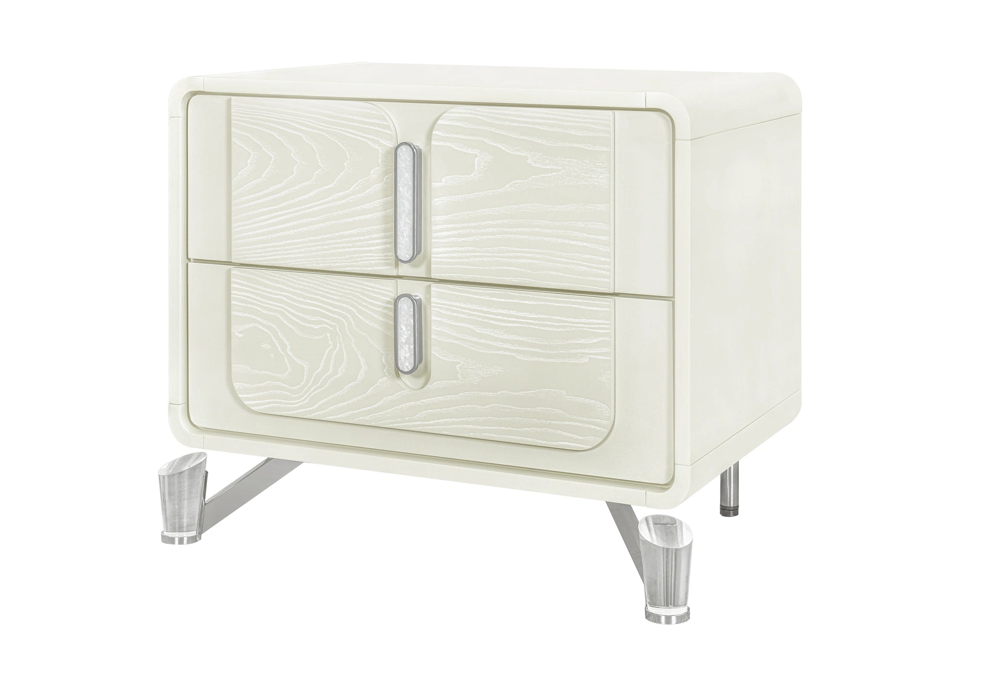 Lyra Beige Nightstand with USB