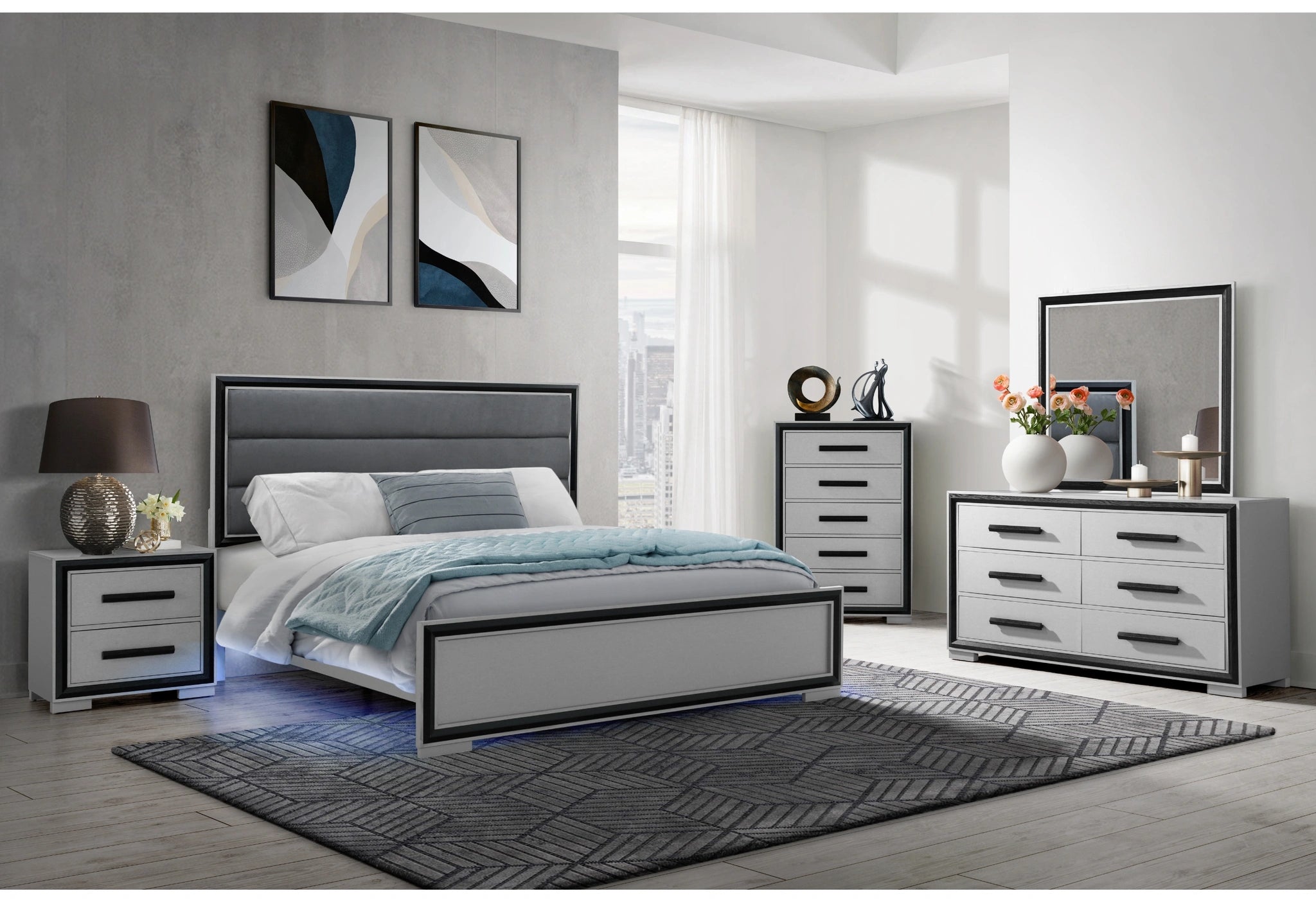 Amelia Grey Black Chest