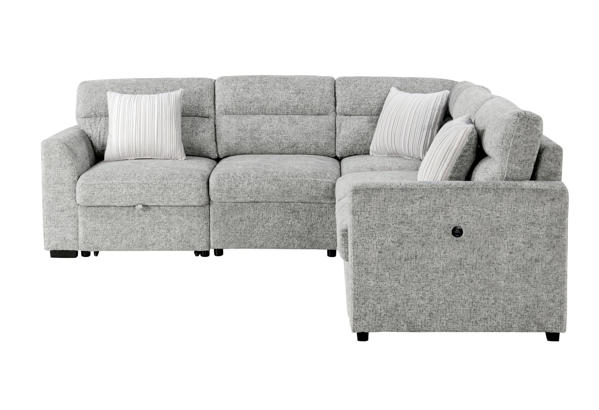 U9401 Nickel Sofa Bed Sectional with 3 Pillows