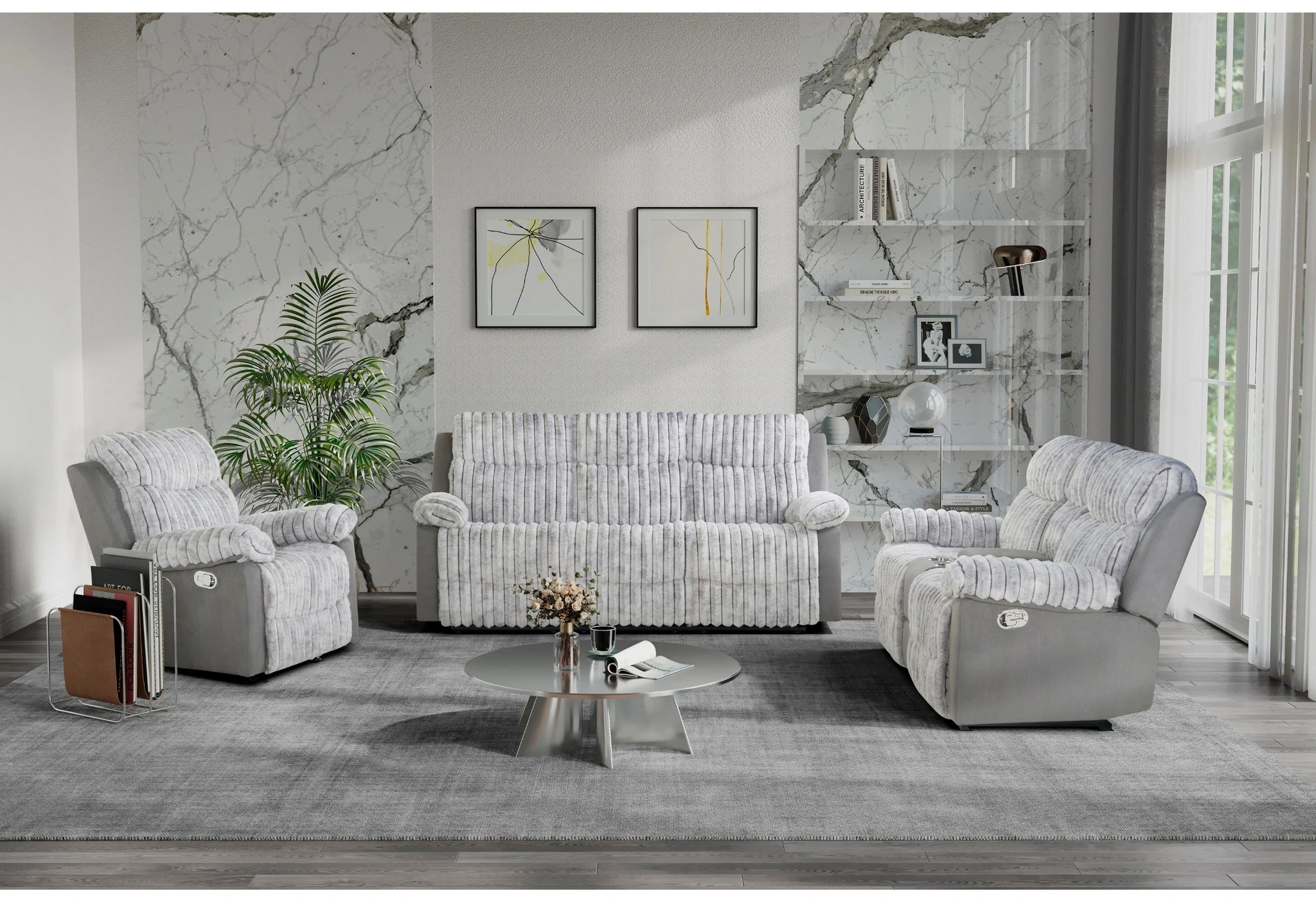 U6028 Reclining Sofa/Console Reclining Loveseat