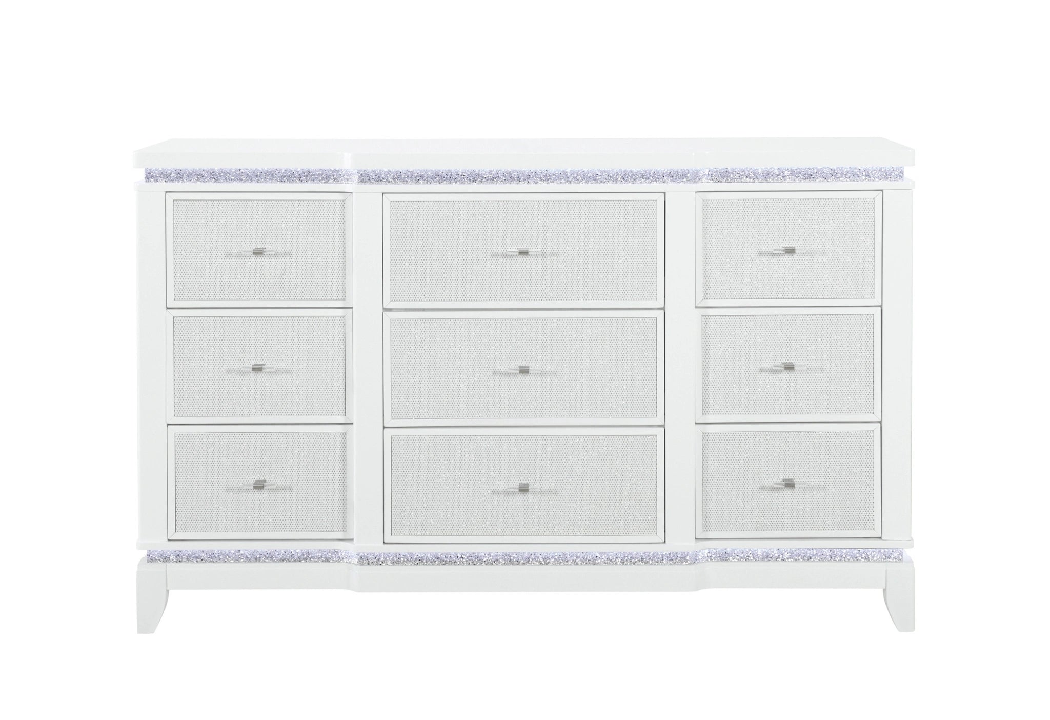 Alina White Dresser with LED
