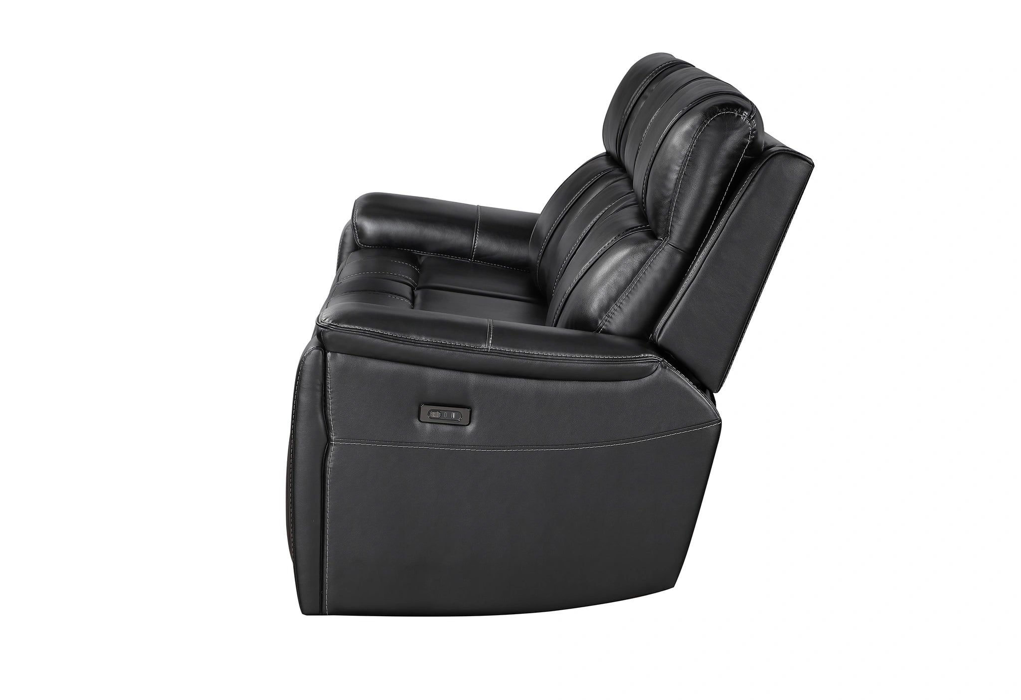 U8880 Black Leather Power Reclining Sofa