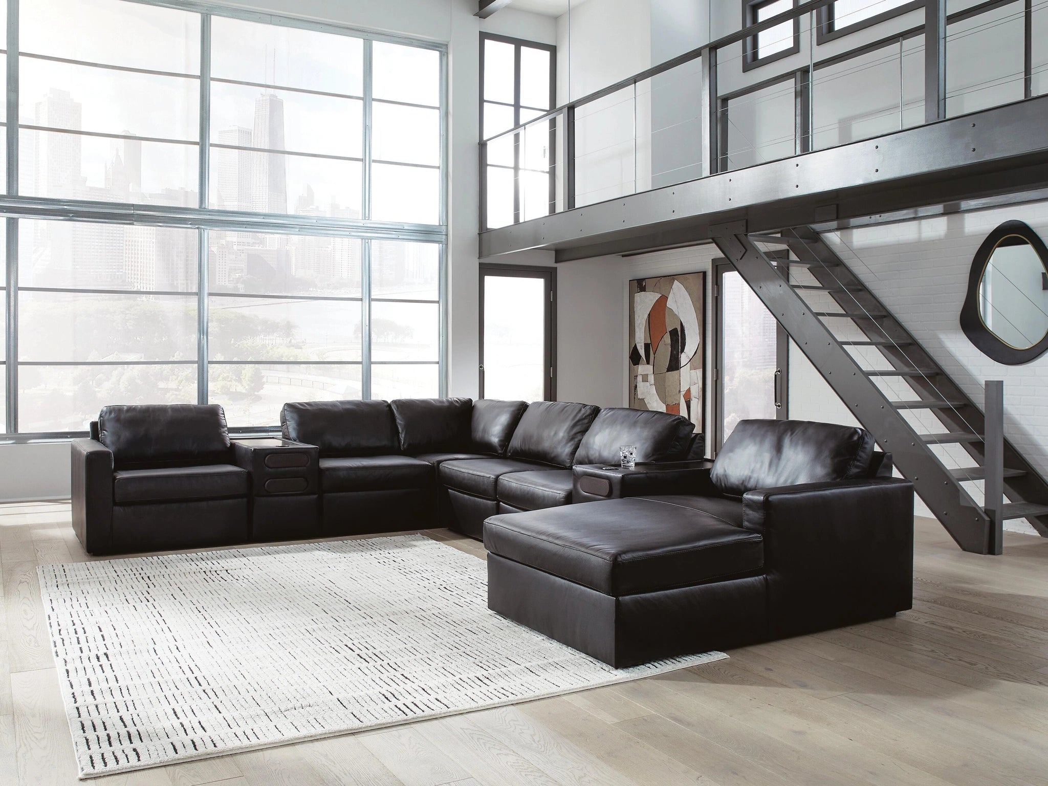 Modmax II Sectional with Chaise and Audio Consoles