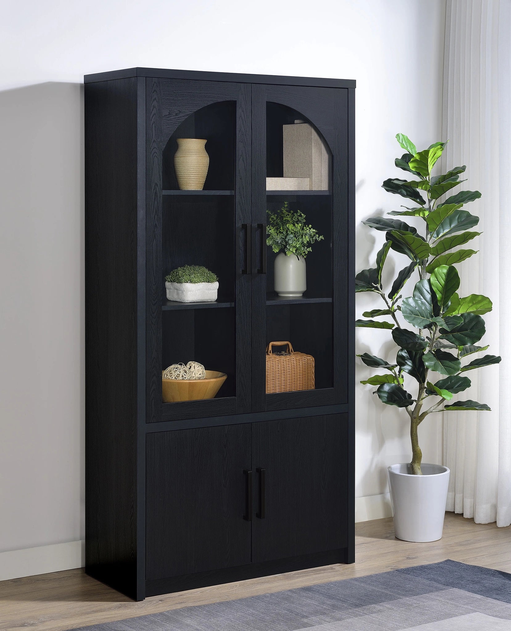 Riva Tall Display Cabinet with LED Lighting