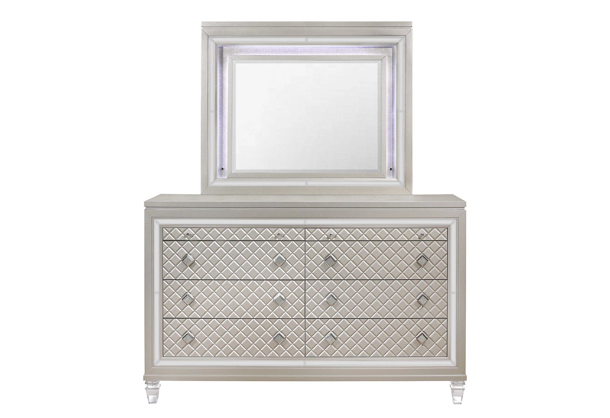 Paris Champagne Mirror with LED