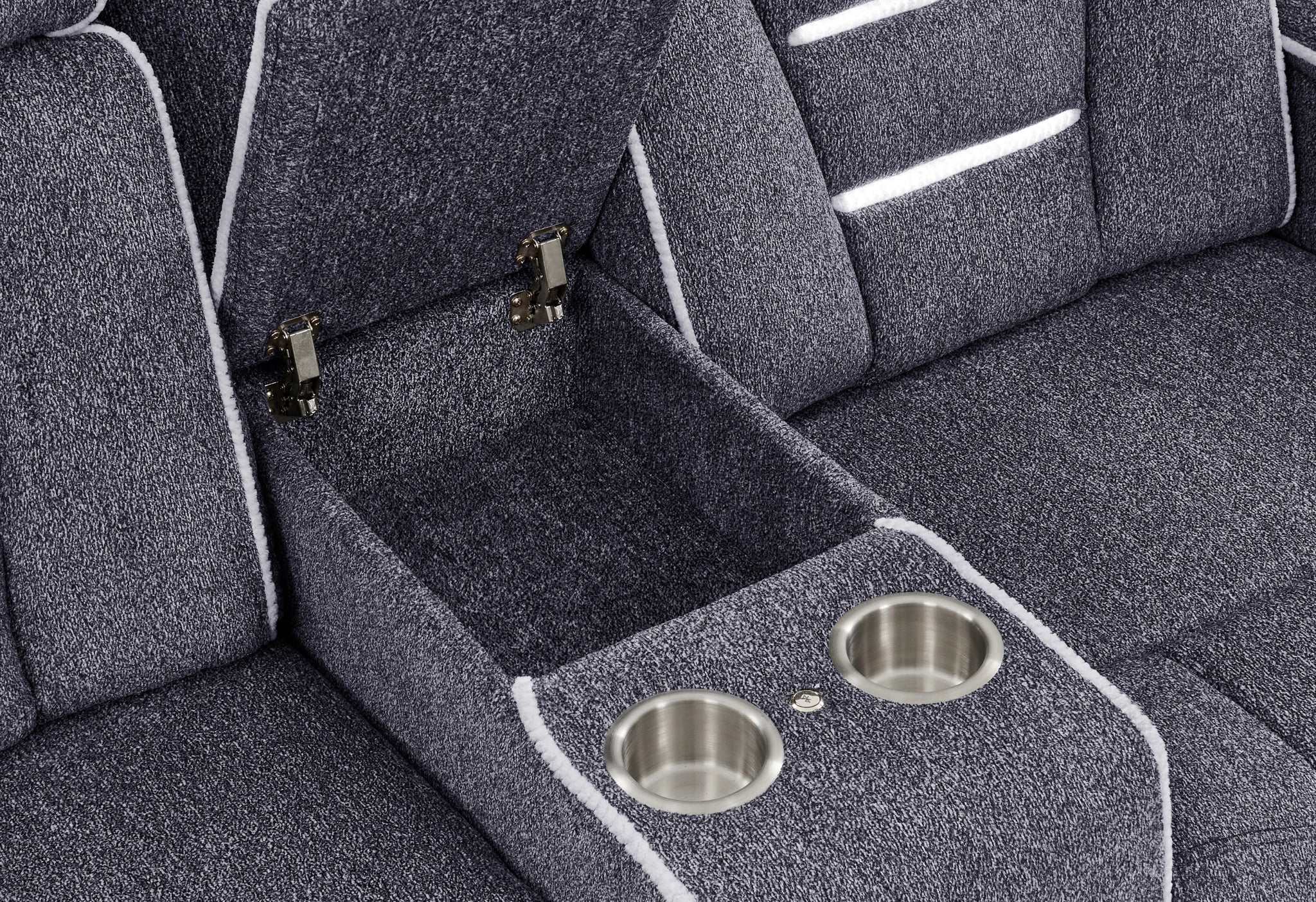 U1895 Grey P2 Reclining Sofa/Console Reclining Loveseat/Recliner