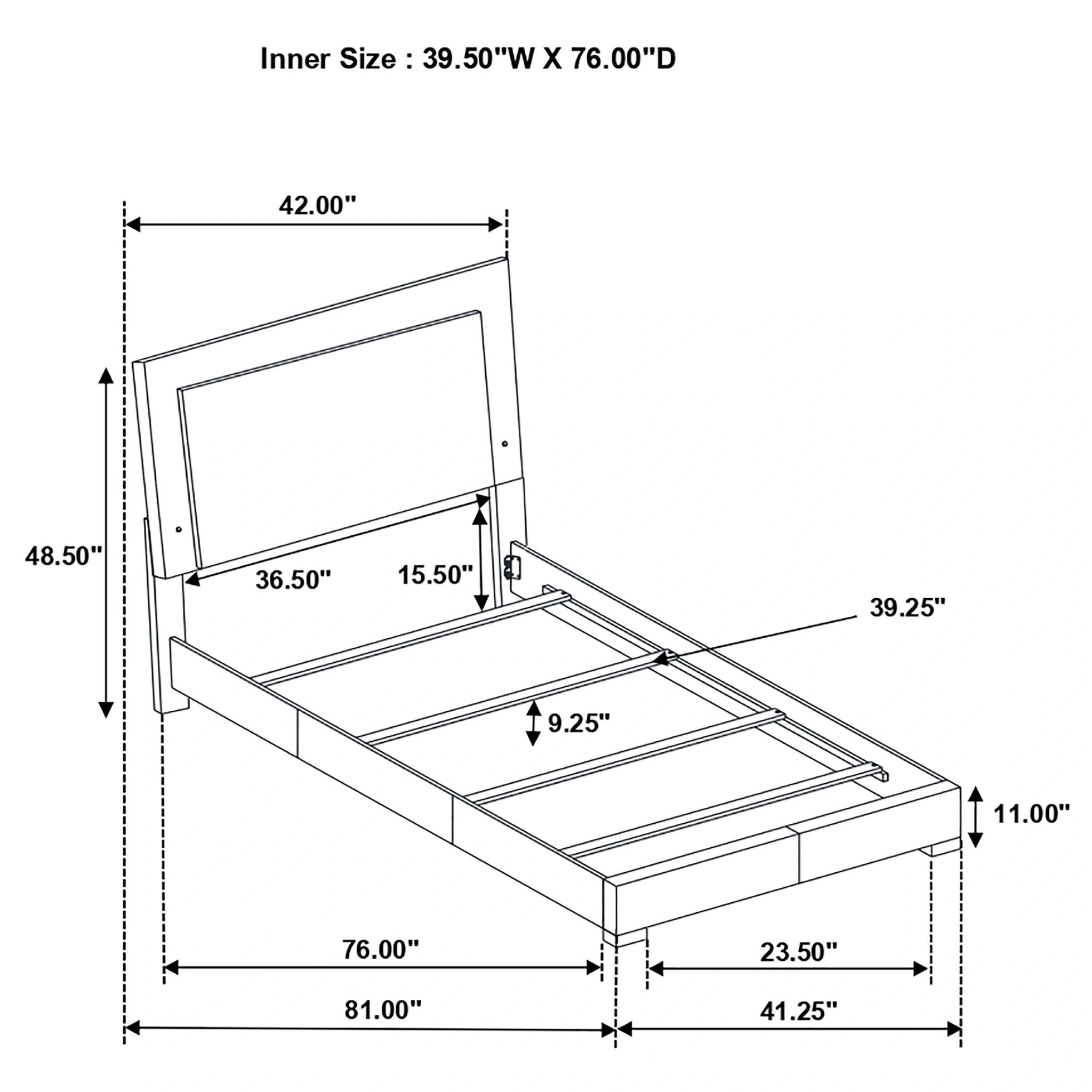 Felicity Panel Bed with LED Lighting