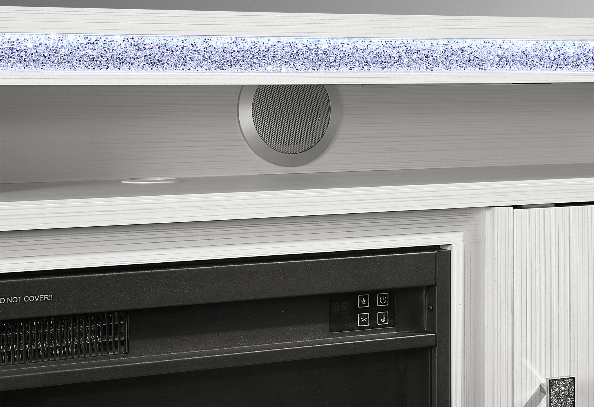 Lily Ent Unit 72 Inch with LED, Speakers, Crystal Inserts