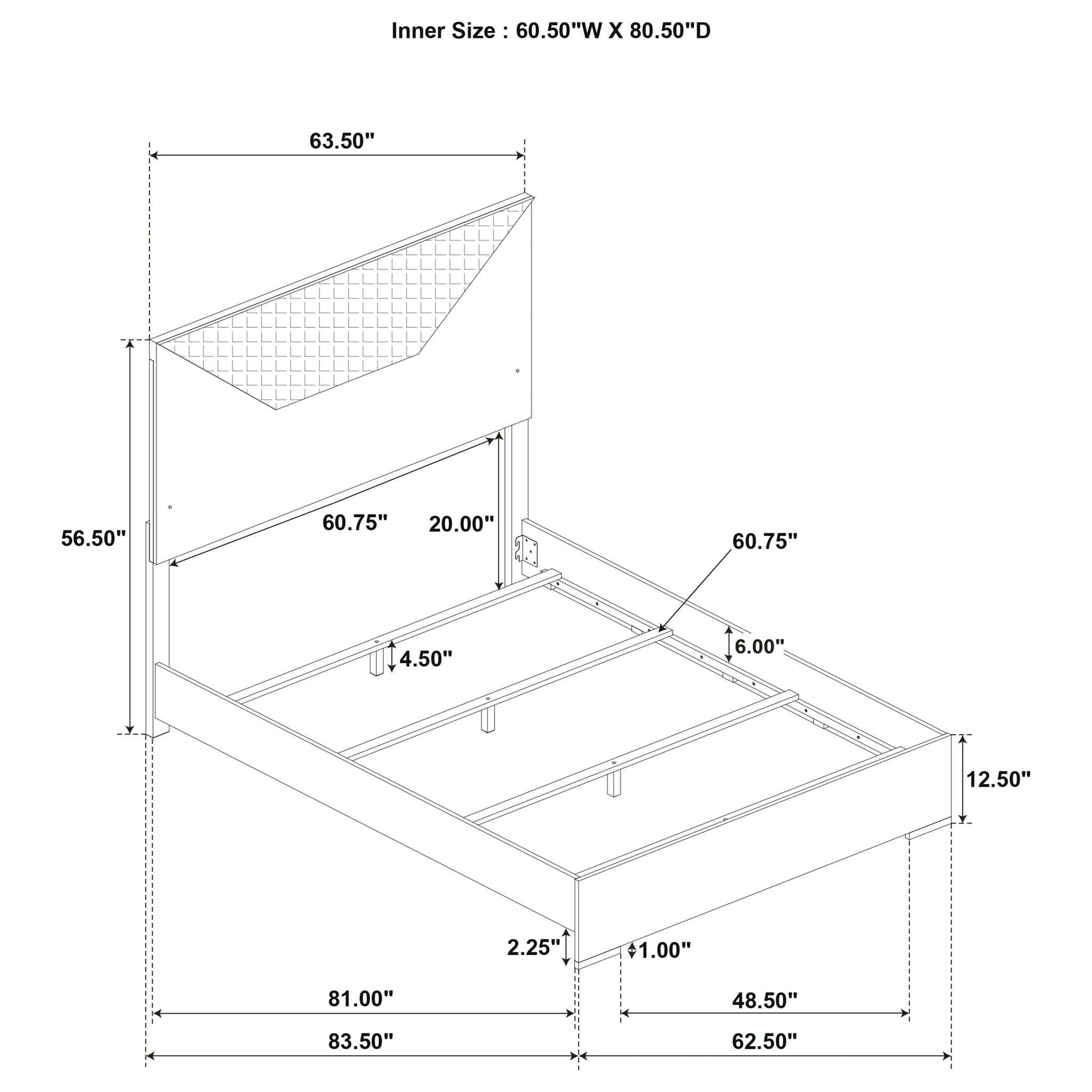 Ives Panel Bed with LED Lighting